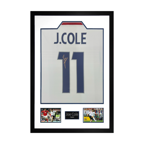 Joe Cole Signed England Shirt Premium Frame