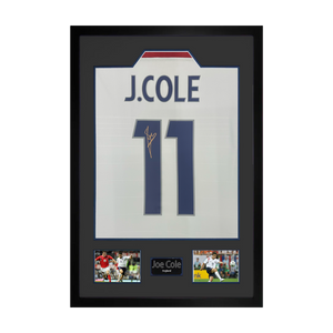Joe Cole Signed England Shirt Premium Frame