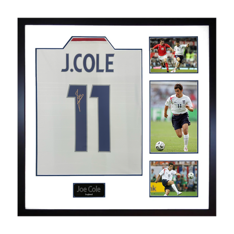 Joe Cole Signed England Shirt Elite Frame