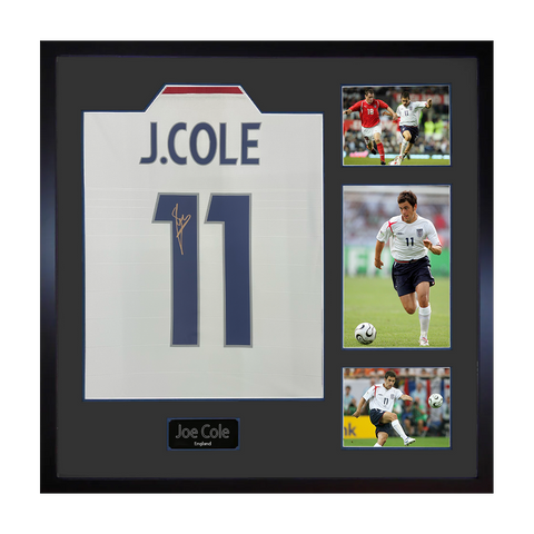 Joe Cole Signed England Shirt Elite Frame