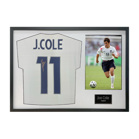 Joe Cole Signed England Shirt Classic Frame