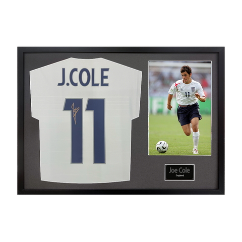 Joe Cole Signed England Shirt Classic Frame