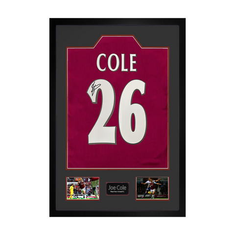 Joe Cole Signed West Ham Shirt Premium Frame