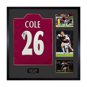 Joe Cole Signed West Ham Shirt Elite Frame