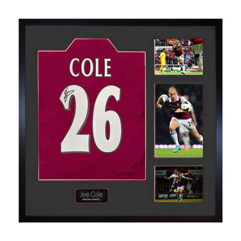 Joe Cole Signed West Ham Shirt Elite Frame
