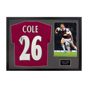 Joe Cole Signed West Ham Shirt Classic Frame
