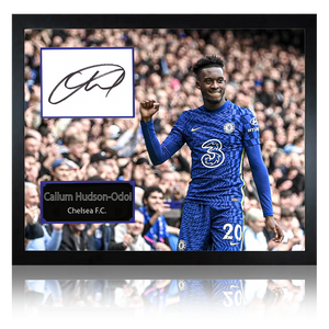 Callum Hudson-Odoi Signed Chelsea Cut Deluxe Mount Frame