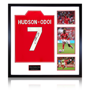 Callum Hudson-Odoi Signed Nottingham Forest Shirt Elite Frame