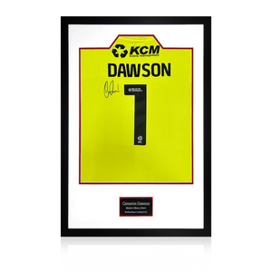 Cameron Dawson Match-Worn & Signed Rotherham United Shirt Premium Frame