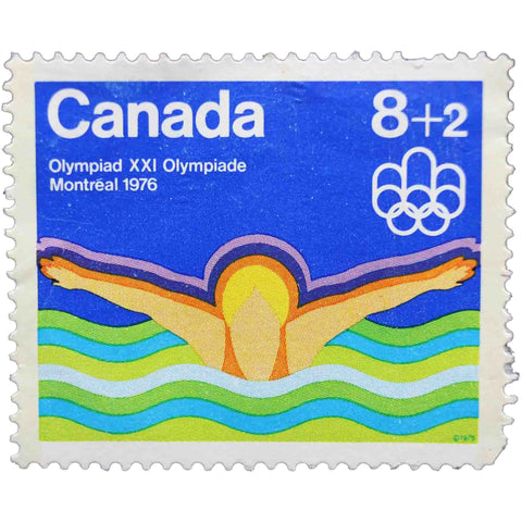 Canada 1975 8+2 - Canadian Cent Postage Stamp Swimming Olympic Games, Montreal 1976 (5th issue)