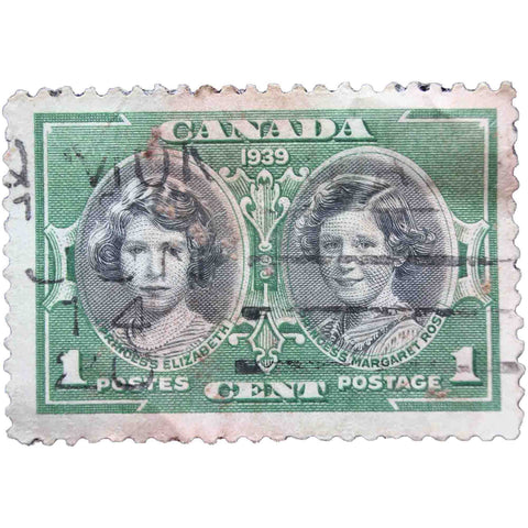 Canada Stamp Princess Elizabeth & Princess Margaret Rose (1939) 1 cent Used