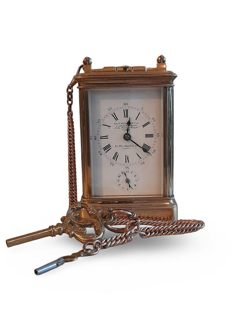 Carriage clock - L. Leroy & Cie - Brass - ca. 1890 - rare ship bell's striking carriage