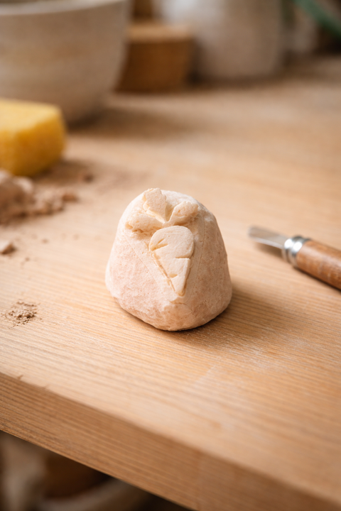 Reusable Pottery Sponge Stamp – Ceramic Clay Carrot Stamp Tool for Pottery Decoration