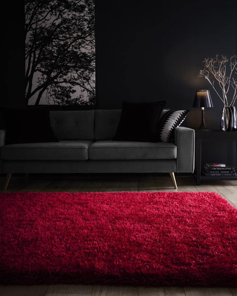 Chicago Red Shaggy Rug