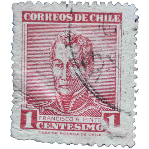 Chile 1960 1 c - Chilean Centésimo Used Postage Stamp Francisco Antonio Pinto (1785-1858)