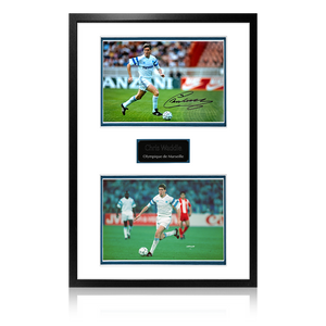 Chris Waddle Signed Olympique de Marseille Iconic Frame