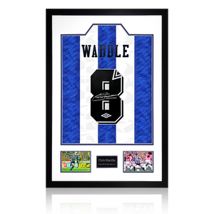 Chris Waddle Signed Sheffield Wednesday Home Shirt Premium Frame