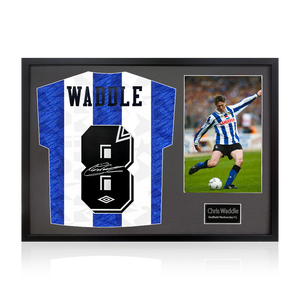 Chris Waddle Signed Sheffield Wednesday Home Shirt Classic Frame