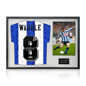 Chris Waddle Signed Sheffield Wednesday Home Shirt Classic Frame
