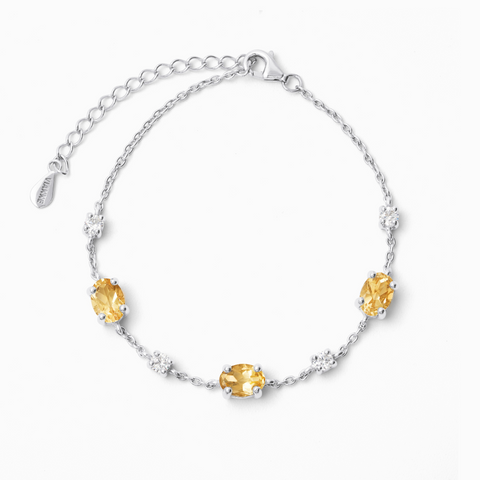 Citrin-Armband aus Sterlingsilber