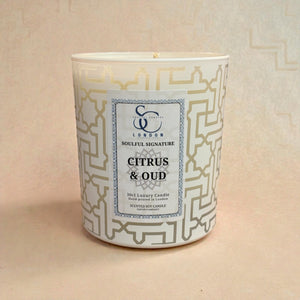 Citrus & Oud – Luxury Soy Candle (30cl)