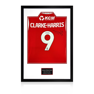 Jonson Clarke-Harris Match-Worn & Signed Rotherham United Shirt Premium Frame