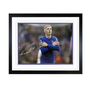 Cole Palmer Signed Chelsea Image Deluxe Mount Frame