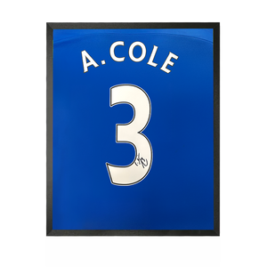 Ashley Cole Signed Chelsea Shirt Compact Frame.