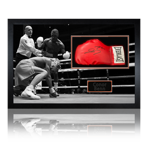 Conor Benn Signed Red Glove Iconic Frame