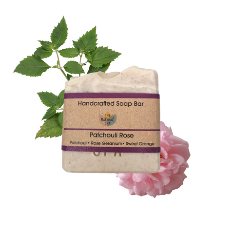 Patchouli Rose Soap Bar | Orange, Patchouli & Rose Natural Handcrafted Soap | Vegan, Plastic-Free Skincare | 3 Styles Available