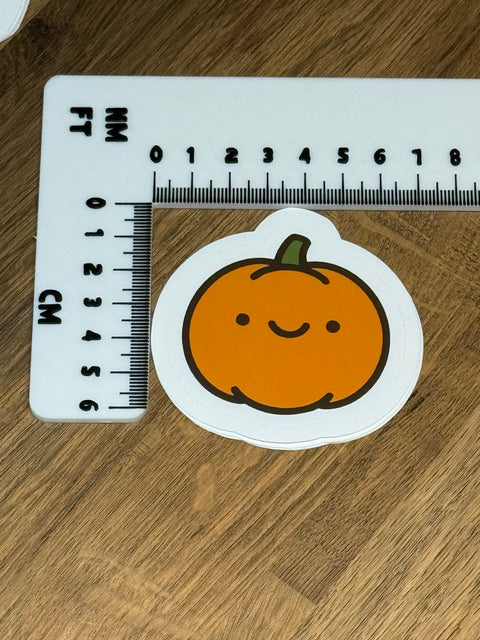 Cute Pumpkin Sticker | Halloween Vinyl Laptop Sticker