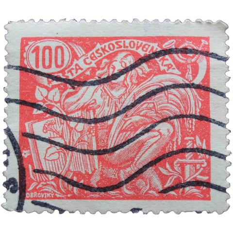Czechoslovakia 1923 100 h - Czechoslovak Haléř Used Postage Stamp Agriculture and Science