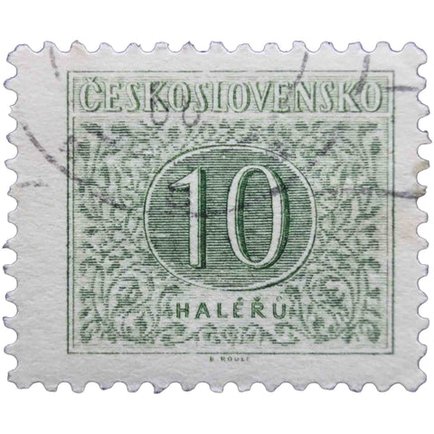 Czechoslovakia 1963 10 h - Czechoslovak Haler Used Postage Stamp New Number Drawing