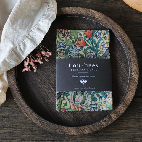 William Morris Beeswax Wraps – Single 14” × 11” | Choose Your Design