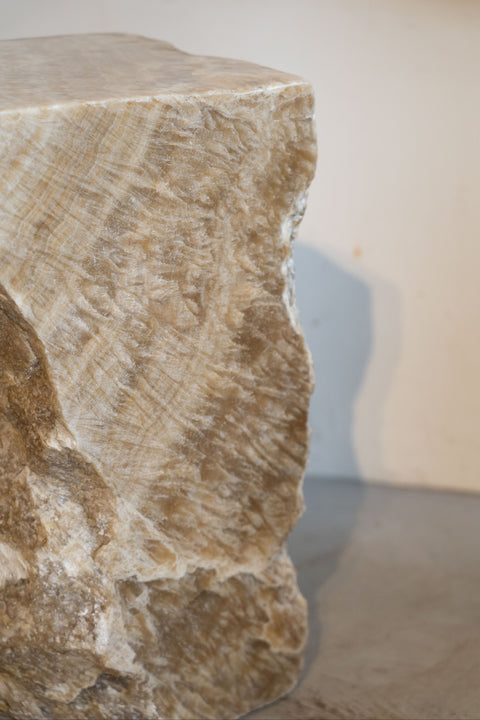 Natural Cut Onyx Side Table \ Stool