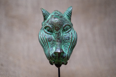Sculpture de léopard du Bénin - Bronze 26,2