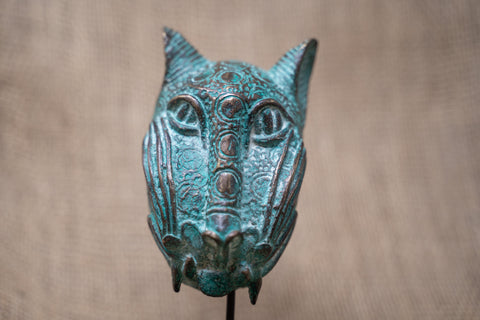 Benin-Leopardenskulptur – Bronze 26,7
