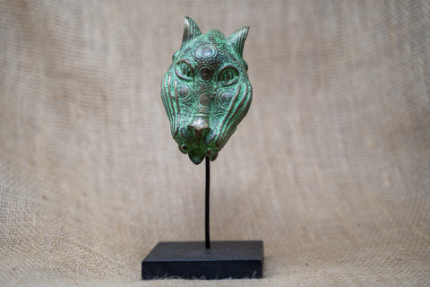 Benin-Leopardenskulptur – Bronze 26,9