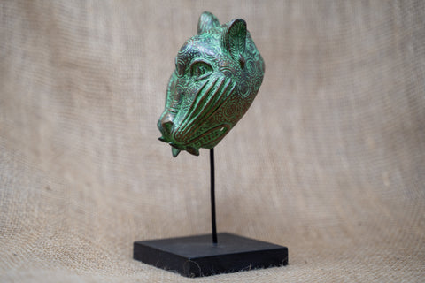 Benin-Leopardenskulptur – Bronze 26,9