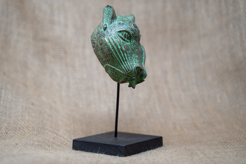 Benin-Leopardenskulptur – Bronze 26,9