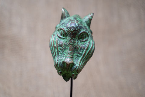 Benin-Leopardenskulptur – Bronze 26,9