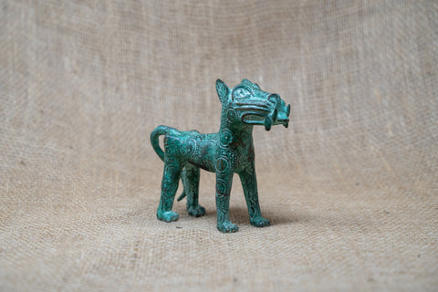 Benin-Leopardenskulptur – Bronze 56,13