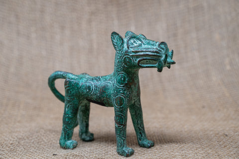 Benin-Leopardenskulptur – Bronze 56,13