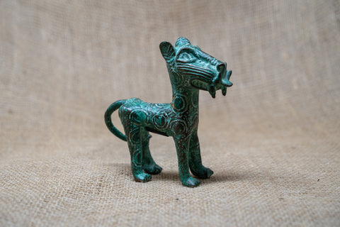 Statue de léopard du Bénin - Bronze 56.14