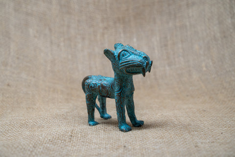 Benin-Leopardenskulptur – Bronze 56,15