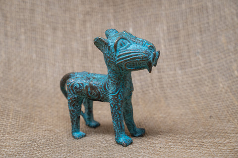 Benin-Leopardenskulptur – Bronze 56,15