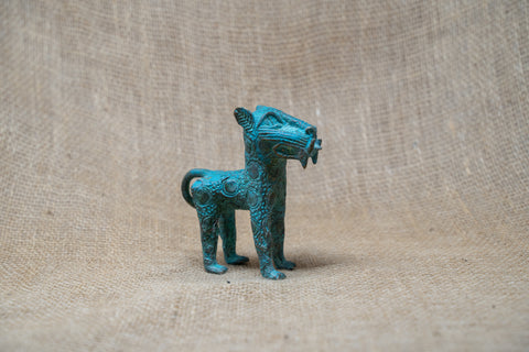 Benin-Leopardenskulptur – Bronze 56,18