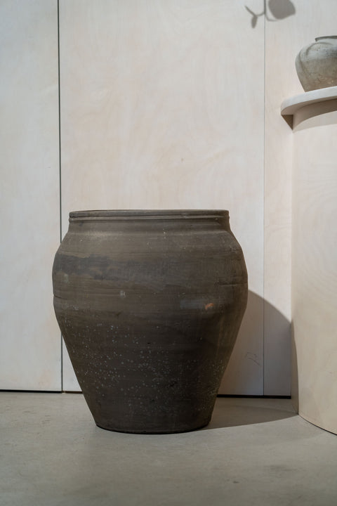 Vintage Grey Brown Pots Large
