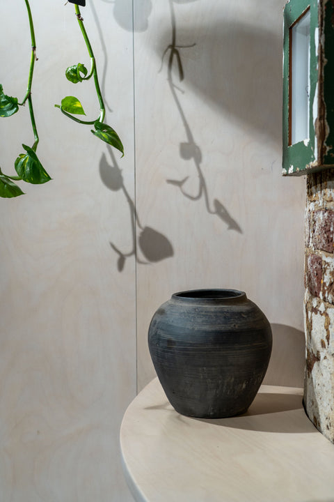 Old Dark Grey Pots