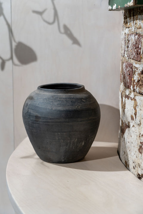 Old Dark Grey Pots